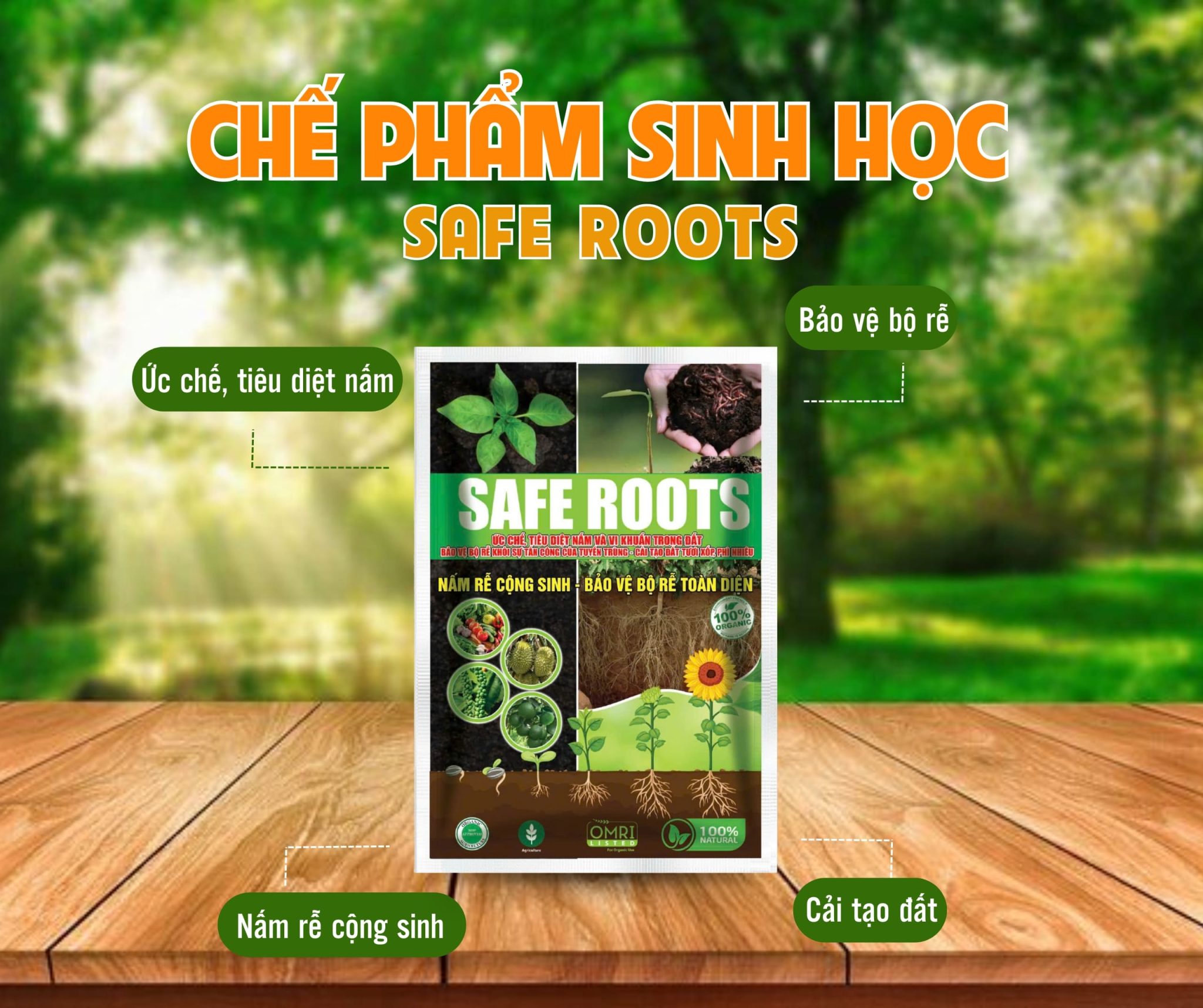 CHẾ PHẨM SINH HỌC SAFE ROOTS CẢI TẠO ĐẤT 1KG - Việt Nam Light