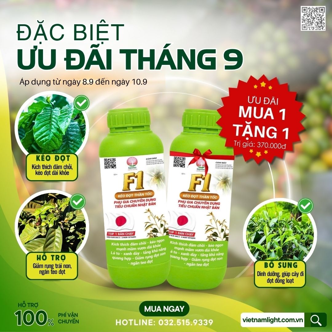 mua 1 tặng 1 chai F1 khuyến mãi tháng 9