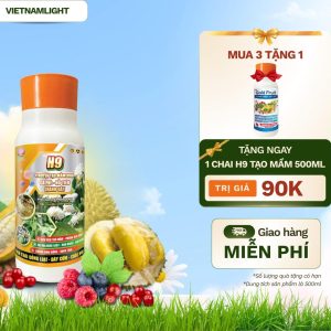 combo mua 3 chai phân bón lá tạo mầm hoa h9 tặng 1 vi lượng canxibo