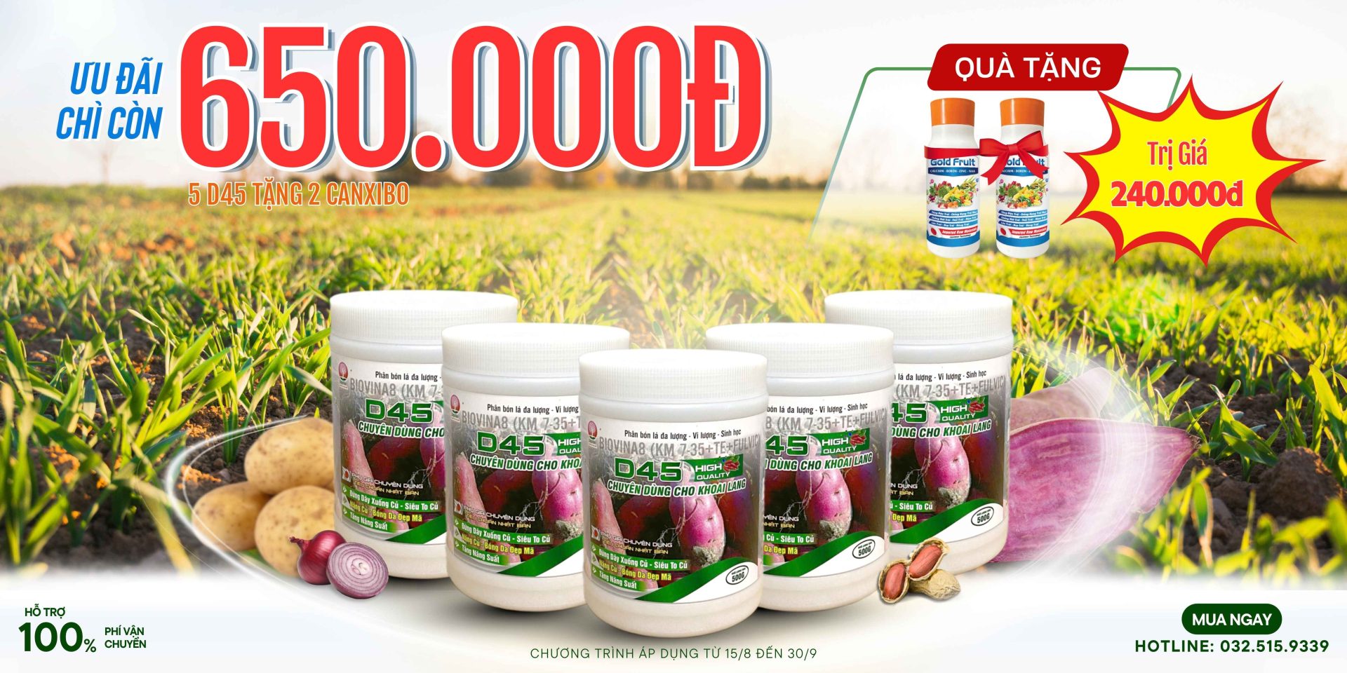phân bón to củ sale tháng 8